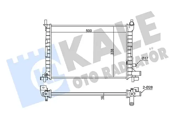 KALE 342275 | Su Radyatörü Ford Fiesta IV Ka Mazda 121 III 1 0 1 3 1 4 Klimalı