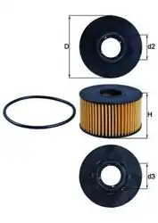 MAHLE OX191D | Yağ Filtresi Transit V184 Mondeo III 2.0-2.4 TDCI 01-06