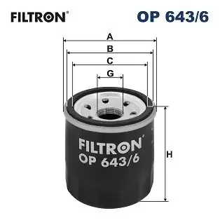 FILTRON OP643-6 | Yağ Filtresi Duster II Dokker Fluence Megane IV Juke Note Qashqai 1 6 2 0 11