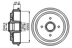 BOSCH 0986477149 | Arka Fren Kampanası Ford Fiesta IV/V, Fusion 95-12 | 2 Adet