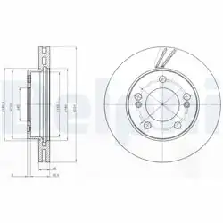 DELPHI BG4206 | Fren Diski Ön Actyon Kyron 294mm Havalı