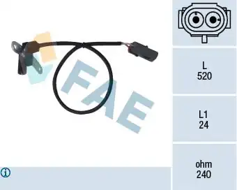 FAE 79024 | Devir Sensörü Megane İ Laguna İ 1 6 8v Twingo 1 2 8v 520mm