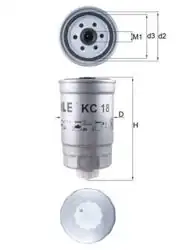 MAHLE KC18 | Mazot Filtresi Hyundai Accent 1.5D / Fiat Ducato / Peugeot Boxer / Citroen Jumper 2.5D