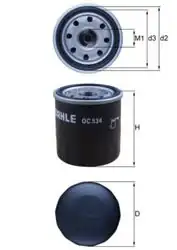 MAHLE OC534 | Yağ Filtresi Corolla-Avensis-Yaris Auris C-Hr 1.2 85-92 88-02 05-14