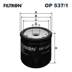 FILTRON OP537-1 | Fiat Doblo-Marea-Brava-Bravo-Palio-Panda-Punto-Stilo-Alfa 145-146-147-155-156-166 1.6-1.9-2.0 JTD Yağ Filtresi