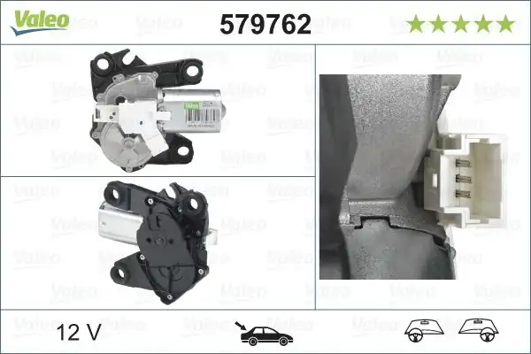 Valeo 579762 Silecek Motoru Arka Peugeot 207 07