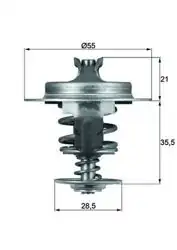 MAHLE TX6783D | Termostat 83°C Prt-Brl-Expr-Jmpy-Scd-Bxr-Dct-Jmp 1.9D-TD 2.0Hdi-JTD
