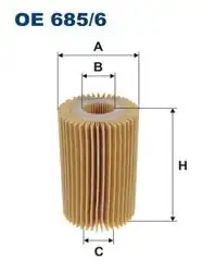 FILTRON OE685-6 | Yağ Filtresi Land Cruiser (J20) 4.5 D4d Toyota L.Cruiser Tundra 06-