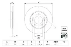 BOSCH 0986479G30 | Disk Arka (Ad) 17-Ceed- i30 | 2 Adet