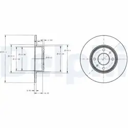 DELPHI BG2322 | Fren Diski Arka Linea 07-Bravo II 07-Stilo 01-/ 147 00-156 97-164 87-164 92-Düz 251mm