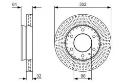BOSCH 0986479V32 | FORD Ranger 2011-2020 Model Arası Ön Fren Disk Takımı