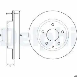 DELPHI BG4707C | Fren Diski Arka Düz Mazda 3 2013-