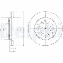 DELPHI BG4257 | Ön Fren Diski Havalı 294x6 Mitsubishi L200 06-15 / Pajero 08-13 / Fiat Fullback 16> | 1 Adet