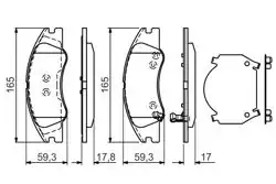 BOSCH 0986494577 | Fren Balata Ön Cerato I Hatchback (LD) 04-08 1.6 2.0 CRDI Cerato I Sedan (LD) 04-09 1.6