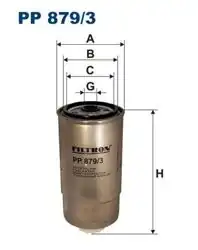 FILTRON PP879-3 | Mazot Filtresi Iveco Daily III 2.9L 99-07 Jeep Cherokee 2.8 99-