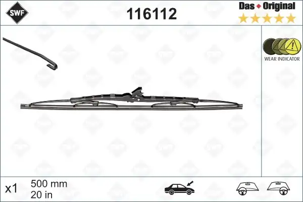 Valeo 116112 Tek Silecek 50 Cm Bmw X3 E83 E85 Ön Sağ