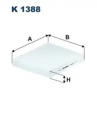 FILTRON K1388 | Kabin Filtresi (VW Volkswagen Polo VI 17-/ Seat Arona-Ibiza 17-/ Audi A1 2010-18)