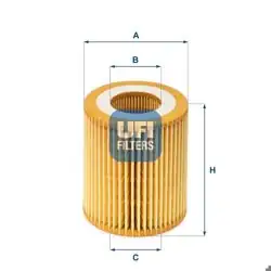UFI 25.049.00 | Yağ Filtresi Fiat Croma Grande Punto Sedici 1.9 D Multijet 05-15