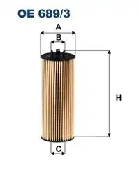 FILTRON OE689-3 | Yağ Filtresi Fiat Freemont 3.6, Jeep Grand Cherokee IV/Wrangler III 3.6 V6
