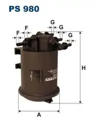 FILTRON PS980 | Mazot Filtresi 01-Mst 2.2D-Mgn-Lgn 1.9Dci