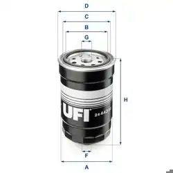 UFI 24.443.00 | Mazot Filtresi Accent III/Elantra VI/Getz/Grandeur 1.5-2.2 CRDI 05-17