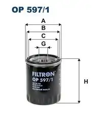 FILTRON OP597-1 | Yağ Filtresi Mazda 2 3 6 CX-3 CX-5 CX-7 2.0-2.2D AWD