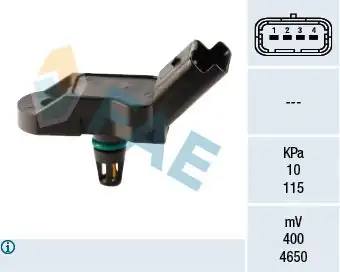 FAE 15035 | Basınç Sensörü 206 207 307 301 407 C2 C3 C4 P106 P306 P206 P207 Bipper Nemo Fiorino