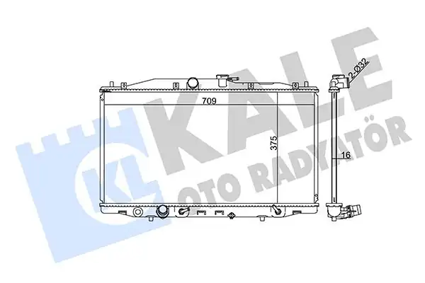 KALE 384100 | Motor Su Radyatörü Honda Accord VIII 03 08 Otomatik 375 708 16