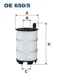 FILTRON OE650-5 | Yağ Filtresi VW Touareg I/Audi Q7/A6/A8 4.2 FSI V8 05>