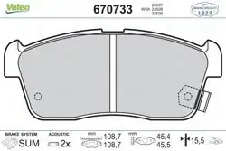 VALEO 670733 | Fren Balata Ön Carry Alto Ignıs Sirion Cuore