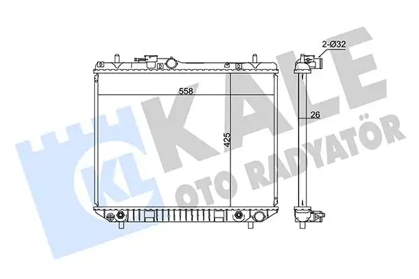 KALE 355600 | Radyatör Daihatsu Terios J100 1 3 4wd A-T Ac 97 05