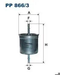 FILTRON PP866-3 | Benzin Filtresi Volvo S60 I/S80 I/V70 II 00-10, XC60/XC90