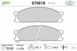 VALEO 670618 | Fren Balata Ön Nissan Pick Up D22 2.4İ-2.5Di