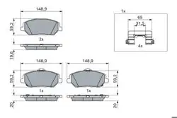 BOSCH 0986424862 | Fren Balatası Ön Hyundai i30/Ceed/XCeed 16-