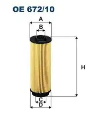 FILTRON OE672-10 | Yağ Filtresi 16-1-Seri (F20-F21) 3-Seri (F30-F31-F34-F80) X3-X4-X5