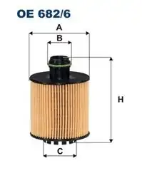 FILTRON OE682-6 | Yağ Filtresi 14-Doblo-Egea-500X-Corsa.E 1.3Mjt Euro6 Combo, Fiorino, Mito