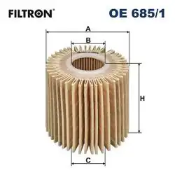 FILTRON OE685-1 | Yağ Filtresi Corolla Auris Yaris Rav4 1.4 D4d