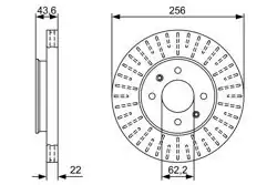 BOSCH 0986479V96 | Fren Diski Ön Hyundai Accent Blue i20 Rio 256-4 | 2 Adet