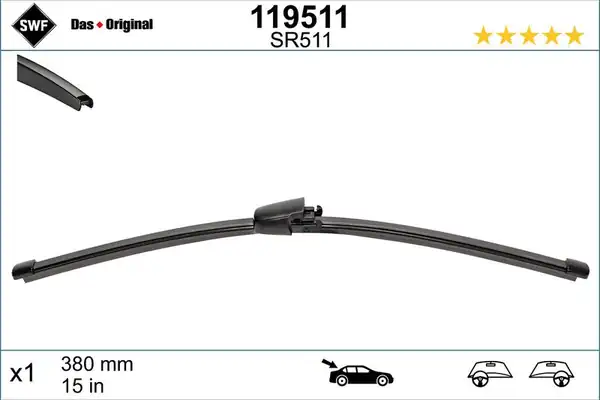 Valeo 119511 Silgi Süpürgesi Arka 38cm 07 Vo Xc60 Xc90 Bw X5 Bmw X5 07 Volvo Xc90 05 Xc60 08