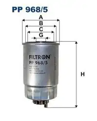 FILTRON PP968-5 | Mazot Filtresi 12-16 Freemont 2.0Jtd