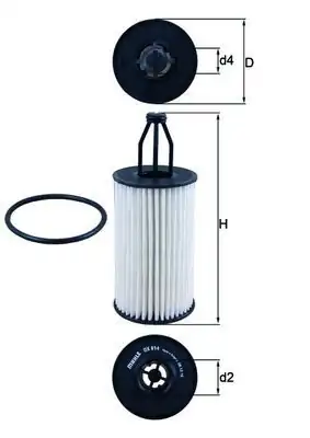 MAHLE OX814D | Yağ Filtresi 11-C-Seri (W204-W205-S204-S205) E-Seri (W212-S212)