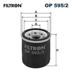 FILTRON OP595-2 | Yağ Filtresi i10 i20 Rio Picanto Accent Blue 1.2