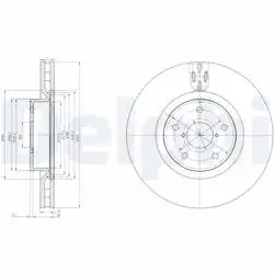 DELPHI BG9055 | Fren Diski Ön Impreza 01-12 | 2 Adet