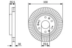 BOSCH 0986479W30 | Fren Diski Ön Cadillac Escalade 6.2 AWD 07-15/Avalanche/Silverado 1500