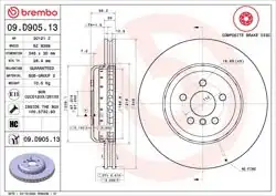 BREMBO 09.D905.13 | Fren Diski Ön BMW G01 / 02 / 05 / 11 / 30 / 530 / 730 / 3.0İ-D | 1 Adet