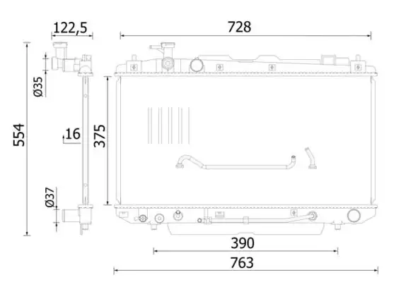 Behr Cr2422000s Su Radyatörü Brazing Toyota Rav4 00 06 2 0 A T Benzinli