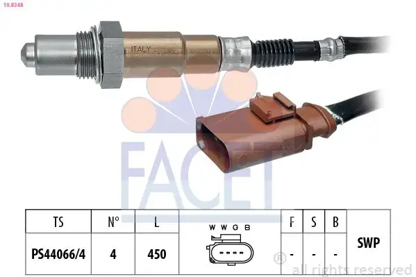 FACET 108348 | Lambda Oksijen Sensörü 836mm 4b Oza603 Vw1 Volkswagen Golf 12 14 TSI 16