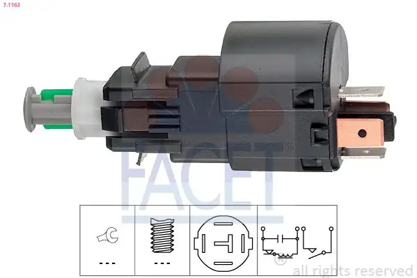 FACET 71163 | Fren Pedal Müşürü Opel Tigra B Meriva A Corsa C Omega B