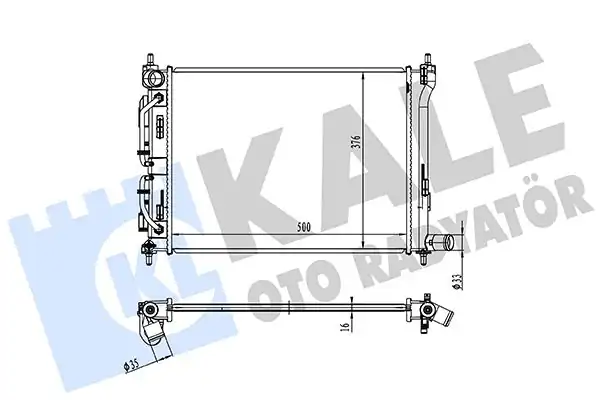 KALE 363590 | Su Radyatörü Kia Rio IV Stonıc 1 4 Cvvt Lpg 17 A-T Brazing