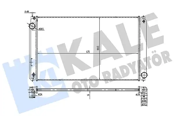 Kale Radyatör 362470 Su Radyatörü Toyota Rav 4 IV 2 0 4wd 12 Lexus Nx 300h Awd 14 A-T M-T Brazing675 414 5x16